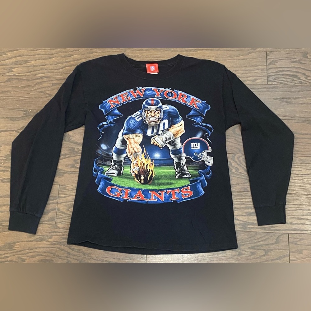 Vintage NFL New York Giants Graphic Long Sleeve T-Shirt Size Medium